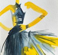 Fashion-inspired artwork by Michele Dias, owner at Cooper's Hill