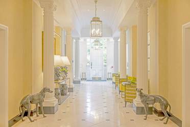 Mansion house hallway with Corinthian columns