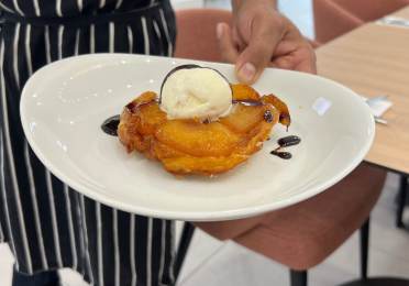 Home made chef recipe for apple tarte tatin