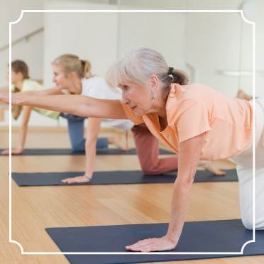 owners at a yoga class